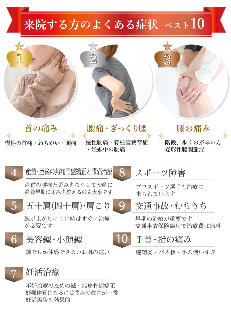 よくある症状BEST10