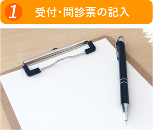 受付・問診票の記入